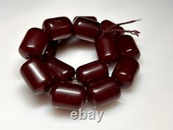 100 Grams Antique Faturan Cherry Amber Bakelite Beads Marbled