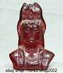 11.2 China Red Amber Carved Guanyin Kwan-yin Bodhisattva Head Bust Statue