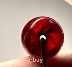 125 Grams Antique Faturan Cherry Amber Bakelite Beads Marbled
