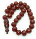 130 Grams Antique Faturan Cherry Amber Bakelite Prayer Beads Tespih Damari