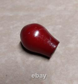 15.5 Grams Antique Faturan Cherry Amber Bakelite Hookah Mouthpiece Pipe Marbled