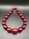 200 Gr Vintage Faturan Bakelite Cherry Amber Beads Necklace Marbled Tested