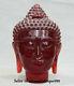 20cm Old Chinese Red Amber Carved Sakyamuni Shakyamuni Buddha Head Statue