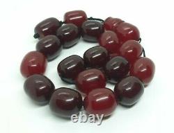 213 Gr Antique Faturan Cherry Amber Bakelite Prayer Beads Rosary Tesbih Misbah