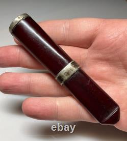 23.5 Grams Antique Faturan Cherry Amber Bakelite Cigarette Holder Pipe