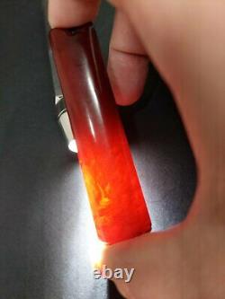 25 Grams Antique Faturan Cherry Amber Bakelite Cigarette Holder Pipe Marbled