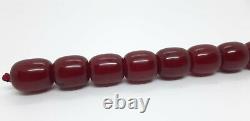 30.9 Grams Antique Cherry Amber Bakelite Beads Damrari/Veins