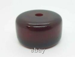 30 Gram Antique Rare Faturan Cherry Amber Bakelite Big Bead With Stardust