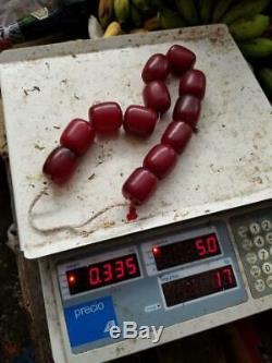 335 g Bakelite cherry necklace (Faturan, beads Amber) imitation antique vintage