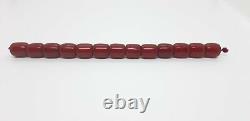 34.6 Grams Antique Cherry Amber Bakelite Beads Damari/Veins