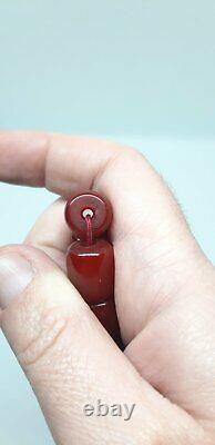 34.6 Grams Antique Cherry Amber Bakelite Beads Damari/Veins