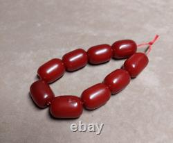 38 Grams Antique Faturan Cherry Amber Bakelite Beads