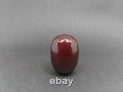 42.6 Grams Very Big Antique Faturan Cherry Amber Bakelite Bead Marbled