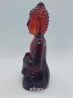 5.5 Guanyin (Female Buddha) Red Amber Statue Handcrafted By Dynasty Gallery