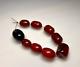 66 Grams Antique Faturan Cherry Amber Bakelite Beads Marbled
