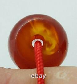 67 Grams Antique Faturan Cherry Amber Prayer Rosary Beads Misbah Marbled