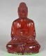 6.8 China Red Amber Buddhism Shakyamuni Amitabha Tathagata Buddha Statue