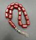 76.4 Grams Antique Faturan Cherry Amber Bakelite Rosary Prayer Beads Marbled