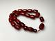 77.5 Grams Antique Faturan Bakelite Cherry Amber Rosary Beads Marbled