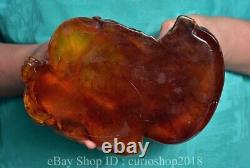 8 Old Chinese Red Amber Carved Maitreya Buddha Statue Sculpture