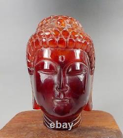 9Red Amber carving Guanyin Kwan-yin statue
