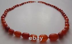 ANTIQUE Gold Filled Egg Yolk GENUINE CHERRY Butterscotch BALTIC AMBER NECKLACE
