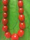 Antique Vintage Art Deco Cherry Red Amber Bakelite Tested Beads Necklace 140gr