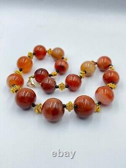 Ancient Carnelian Old Beads Necklace Mala Indus Vally Culture Mauryan Necklace