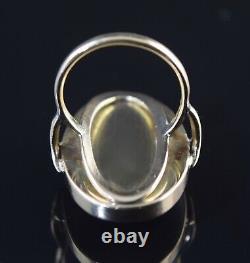 Antique 10k & Red Baltic Amber Ring Sz 4.5 #365