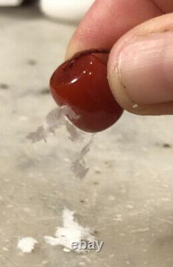 Antique 1930s Faturan Cherry Amber Bakelite Prayer 18 Bead Mala Tested