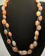 Antique 29 Red Blue Egg Yolk Amber Necklace Vintage Opaque 35 Stone 300ct 87g