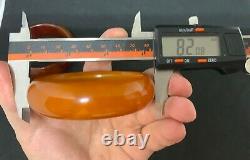 Antique Amber Bakelite Cherry Butterscotch 2 Bangles Veined Marble Rare Old 87 g
