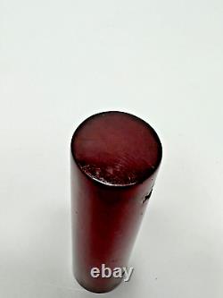 Antique Art Deco Butterscotch Red Cherry Amber Cloudy Bakelite Rod 14.20gr