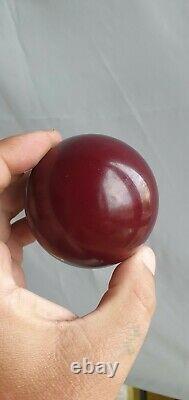 Antique Art Deco Cherry opaque color Bakelite ball