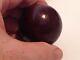 Antique Art Deco Cherry Opaque Color Bakelite Ball Walking Stick Handle (m1145)