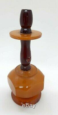 Antique Bakelite Cherry Amber Faturan With Veins/Damari Hookah 98 Grams