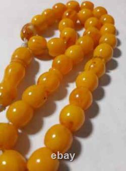 Antique Bakelite cherry amber PRAYER Tasbih BEADS 47.6Gr