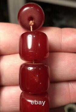 Antique Cherry Amber Bakelite Faturan Islamic Prayer Beads