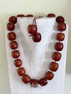 Antique Cherry Amber Bakelite Faturan Islamic Tesbih Misbaha Prayer Beads 156gr