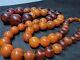 Antique Cherry Amber Bakelite Vein Rare Large Necklace 104 G Simichrome Tested