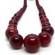Antique Cherry Amber Faturan Bakelite Art Deco Necklace 108 Gram