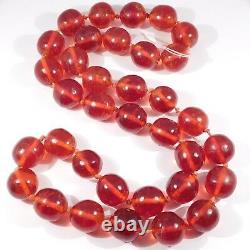 Antique Cherry Amber Lucite Beads Knotted Chinese