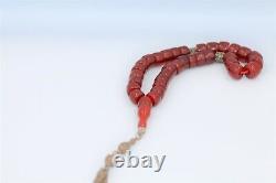 Antique Cherry Amber Rare German Faturan Bakelite Prayer Beads Misbaha 80 years