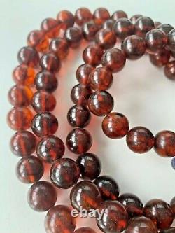 Antique Chinese China Red Amber Court Necklace Qing Dynasty Lapis Lazuli