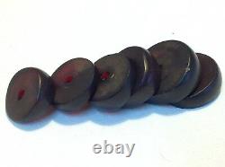 Antique Chinese cherry Bakelite 43.1 gram lot of 6 beads (m1619)