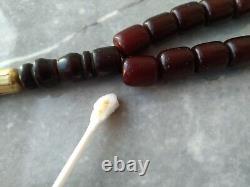 Antique Fatur Cherry Amber Bakelite Prayer Rosary. Weight 28.99 grams