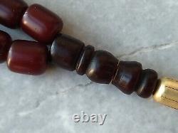 Antique Fatur Cherry Amber Bakelite Prayer Rosary. Weight 28.99 grams