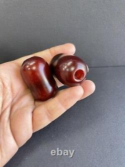 Antique Faturan Amber Red Cherry Arabic Turkey Hookah Sihsha 2 Mouthpieces R3