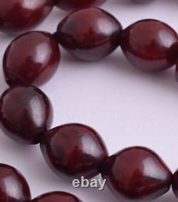 Antique Faturan Bakelite Islamic Prayer Beads-worry beads-Cherry Amber Faturan