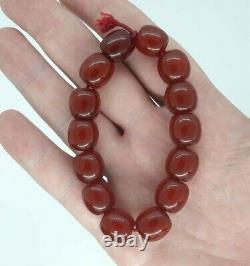 Antique Faturan Cherry Amber 12 Same Beads Marbled 20 Grams